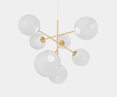 Globe Chandelier Large Opal LED